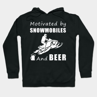 Sled & Sips: Fueling Winter Adventures with Snowmobiles and Beer! Hoodie